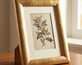 Carat wooden picture frame in gold, table frame, portrait frame, with real glass