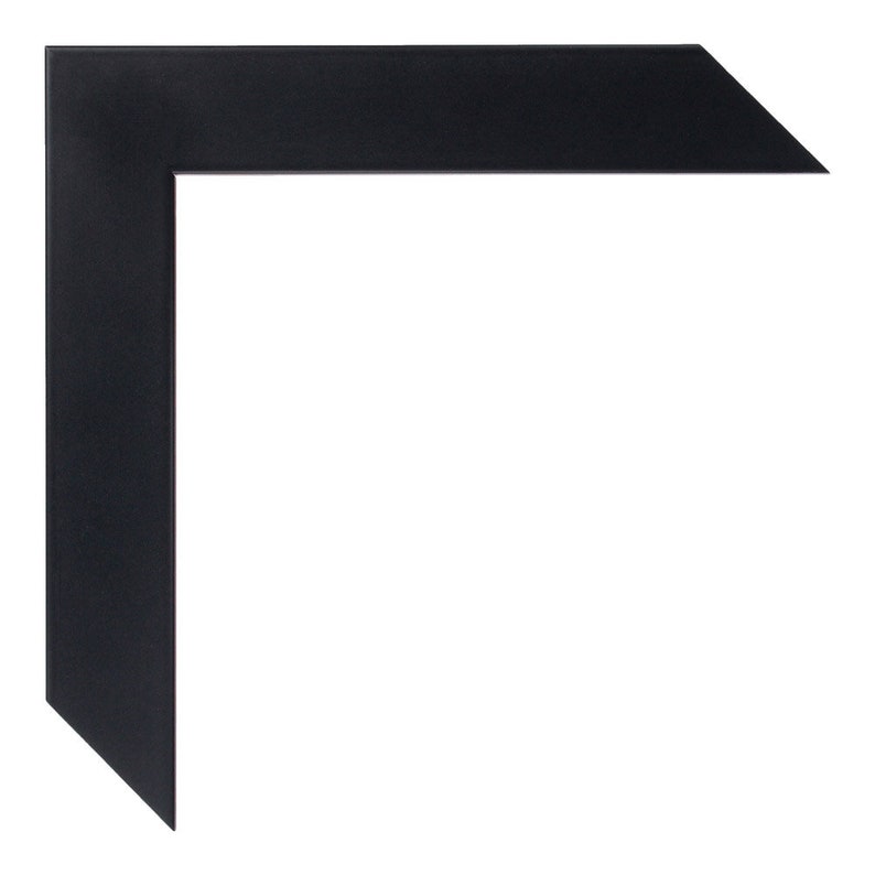 Bilderrahmen Pino schwarz matt aus Echtholz mit echtem Glas, mit oder ohne Passepartout, von 10x15 cm bis 70 x100 cm aus Deutschland Bild 4