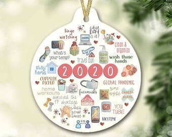 DIY Christmas Decorating Kit Creative Gift for Family Christmas Tree Hanging Party Decorations(3 People) TUTUO 2020 Personalized Christmas Ornaments Kit with Toilet Paper