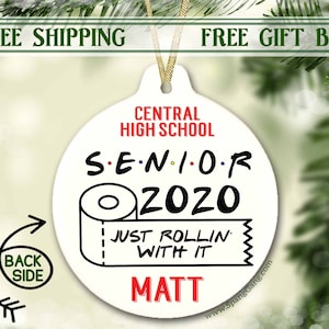 Senior 2020 / Regalo di laurea / Carta igienica / Quarantena / Distanziamento sociale / Regalo di carta igienica / Regalo di laurea divertente / Classe del 2020