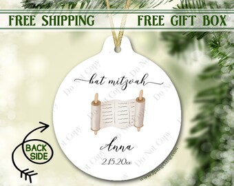 Hebräische Schule Geschenk | Bar Mitzwa Geschenke | Fledermaus Mitzwa | Glückliches Bat Mitzwa-Feier-Geschenk für sie | Andenken Geschenk | Mazel Tov | Torarolle