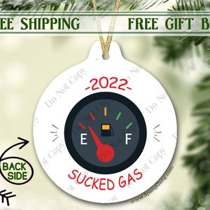 2022 Sucked Gas Lustige Weihnachtsbaum Ornament | Biden Preisdruck auf Gaspreise | Weißer Elefant Geschenk für Freund | Geschenk für Ihn | Geschenk für Sie