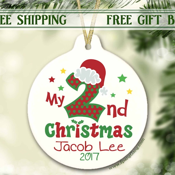 Baby 2nd Christmas Ornaments Personalized Etsy