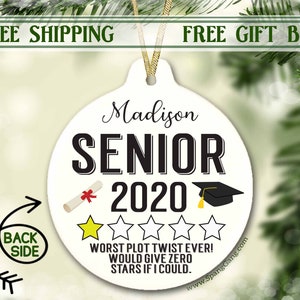 Senior personalizzato 2020 / Regalo di laurea per ragazza ragazzo / Regalo di laurea per lui e lei / Regalo di laurea da mamma papà / Scuola superiore