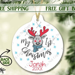 First Christmas Ornament Baby | 1st Christmas Ornament Baby Boy | Christmas Ornament for Girl | Personalized Ornament Baby&#39;s 1st Christmas