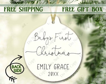 Adorno navideño para el primer bebé / Adorno personalizado / Mi primer adorno navideño / Regalo para recién nacido