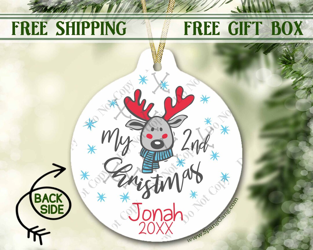 2nd Christmas Ornament Baby Second Christmas Ornament Baby Boy