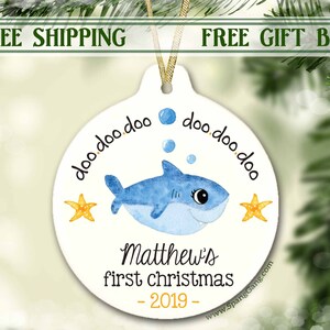 Baby&#39;s First Christmas Ornament | Personalized 1st Christmas Gift for Boy | Baby Shower Gift | New Mom Dad | 1st Holiday Ornament | Baby Boy
