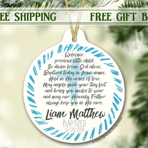 Personalized Baptism Gift for Boy | Baptism Gift | Baptism Gift Boy | Baptismal Gift | Baptism Ornament Boy | Baptism Gift | Gift for Godson