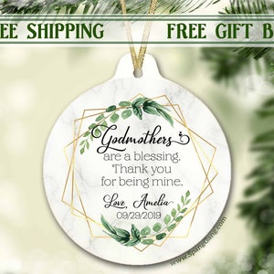 Godmother Proposal | Godmother Ornament | Godmother Gift | Gift for Godmother | Gift from Godchild | Gift for Godmother | Baptism Keepsake