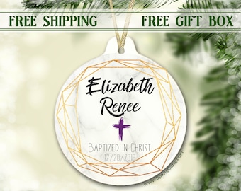 Battesimo personalizzato per bambina / regalo di battesimo / regalo di battesimo / battesimo di bambina / regalo per figlioccia / ornamento personalizzato per battesimo