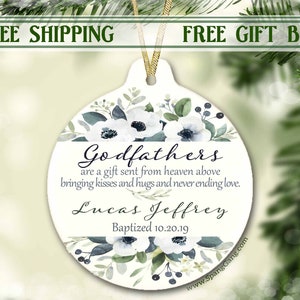 Godfather Gift | Godfather Thank You | Godfather Ornament | Gift from Godchild | Gift for Godfather | Godfather Keepsake | Baptism Gift Idea
