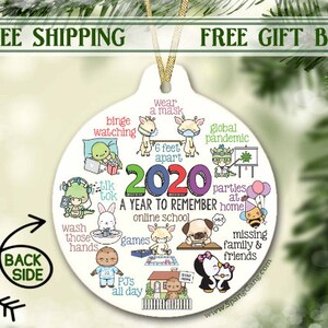 2020 キッズ クリスマス オーナメント | 子供用ホリデー オーナメント | 男の子用オーナメント | 女の子用オーナメント | 隔離パンデミック オーナメント | 2020 年の思い出