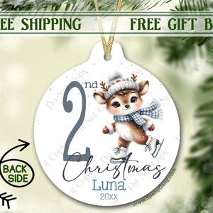 My 2nd Christmas | Yearly Christmas Ornament | Baby&#39;s First Christmas | Gift from Mimi | 2024 Holiday Gift | My First Christmas | Baby Girl