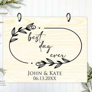 Best Day Ever Card Holder | Wedding Card Journal | Custom Wedding Card Keepsake | Anniversary Photo Album | Card Keeper | Gift for Couple