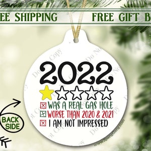 Lustige Weihnachtsverzierung | Weihnachtsbaum Ornament | Biden Füllung Gaspreise Energie | Weißer Elefant Geschenk für Freund | Geschenk für Ihn | Her