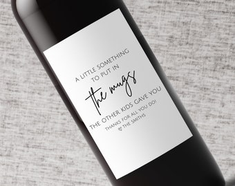 Funny Teacher Appreciation Gift | Custom Wine Label Teacher | Gift From Class | Last Day of School Teacher Gift | Gift for Male Teacher