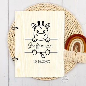 Porte-cartes pour baby shower | Nouveau rangement pour cartes de bébé | Classeur pour cartes d'anniversaire | Porte-cartes en bois | Album photo bébé | Cadeau pour les nouveaux parents