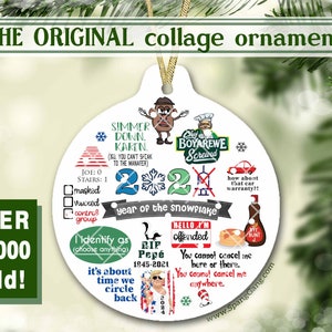 2021 Christmas Ornament | THE ORIGINAL Pandemic Ornament | Christmas Decoration | Snowflake Ornament | Trump 2024 | Offended Karen Keepsake