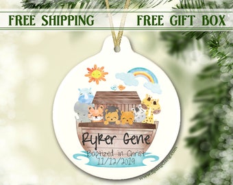 Noah's Ark Baptism Gift | Girl Christening Gift | Personalized Baptism for Boy | Baptismal Gift Baby | Boy Baptism Christening | Noah's Ark