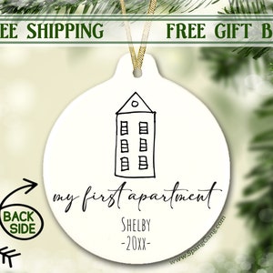 My First Apartment | Gift for Daughter or Son | Real Estate Ornament | First Home Keepsake | Our First Christmas Ornament |Housewarming Gift