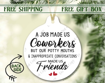 Mitarbeiter Lustige Ornament | CoWorker Geschenke Ornament | Geschenk für Kollegen | Arbeit Bester Freund Geschenk | Geschenkbörse | Arbeit Bestie Geschenk