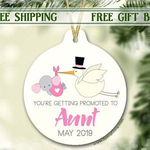 Gift for Aunt | Aunt Ornament | Personalized Christmas Ornament for Aunt | First Christmas as Aunt | Aunt Gift | New Aunt to Be | New Aunt