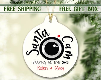 Santa Cam | Santa Camera | Christmas Ornament for Kids | Kids Ornament | Personalized Christmas Ornament | Santa Surveillance |Kids Ornament