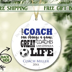 Sports Gift Ornament | Coach Gift | Custom Sports Coach | SOCCER Coach Thank You Gift | Coach Gift from Team | Baseball Coach | Soccer