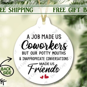 Coworker Funny Ornament | CoWorker Personalized Gifts Christmas Ornament | Colleague Gift | Work Best Friend Gift | Coworker Gift Exchange