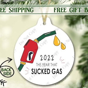 2022 Gaspreise Ornament | Sarkastische Weihnachtsverzierung | Lustige 2022 Weihnachten Ornamente | Preis für Gas Ornament | Teures Geschenk für ihn