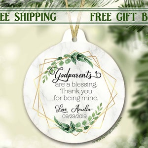 Godparents proposal | Godparents Ornament | Godparents Gift | Gift from Godchild | Gift for Godparents | Baptism Keepsake | Baptism Gift
