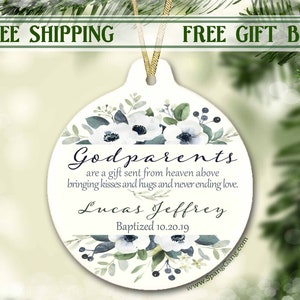 Gift from Godchild | Godparents Gift | Godparents proposal | Godparents Ornament | Gift for Godparents | Baptism Keepsake | Baptism Gift
