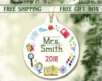 Personalized Teacher Ornament | Teacher Gifts | Custom Teacher Gift |  Christmas Gift For Teacher | End of Year Gift | Teacher Appreciation