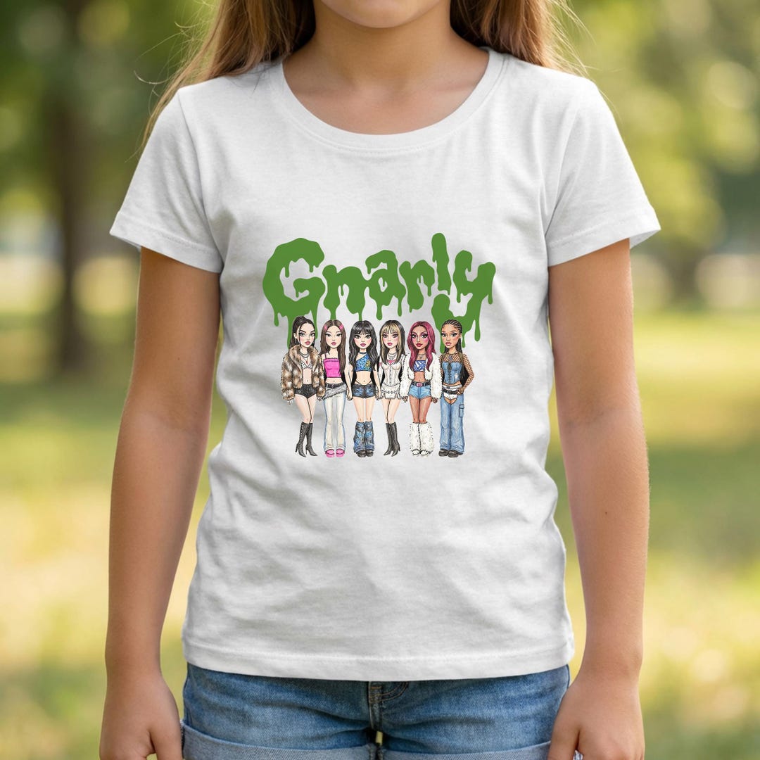 Katseye inspiriert Gnarly Jugend Mädchen T-Shirt Y2K Slime Grafik Kpop ...