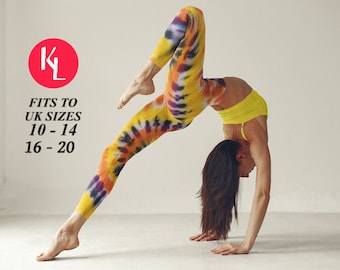 COLORFUL - Leggings lunghi a vita alta / Pantaloni da yoga Premium ultra morbidi