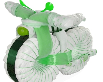 Motocicleta de pañal grande #1 XXL pastel de pañal motocicleta bebé neutral