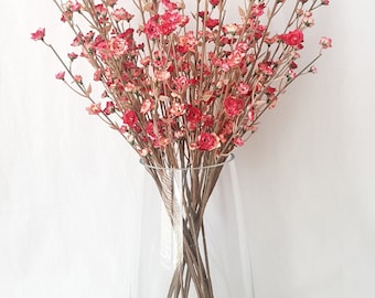 Zweige mit Blüten Kunst-Pflanze Deko-Strauß Blume Bündel Dekoration Pink Rosa