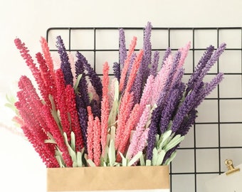 Artificial plants artificial flowers lavender in white pink purple violet champagne decoration