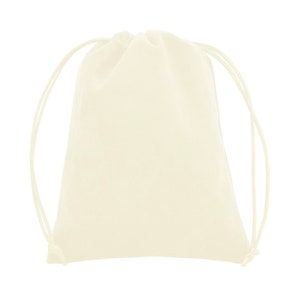 Pack of 2 velvet bags, fabric bags, wedding gift bags in 4 sizes, advent calendar Elfenbeinweiß