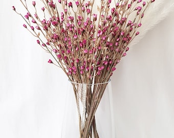 Zweige mit farbigen Knospen, Kunst-Pflanze Strauß Bündel Deko Violett