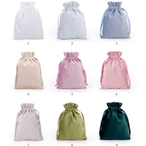 Confezione da 2 sacchetti in velluto di alta qualità, sacchetti in tessuto per regali nelle misure immagine 6