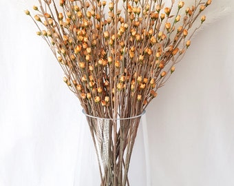 Zweige mit farbigen Knospen, Kunst-Pflanze Strauß Bündel Deko Orange