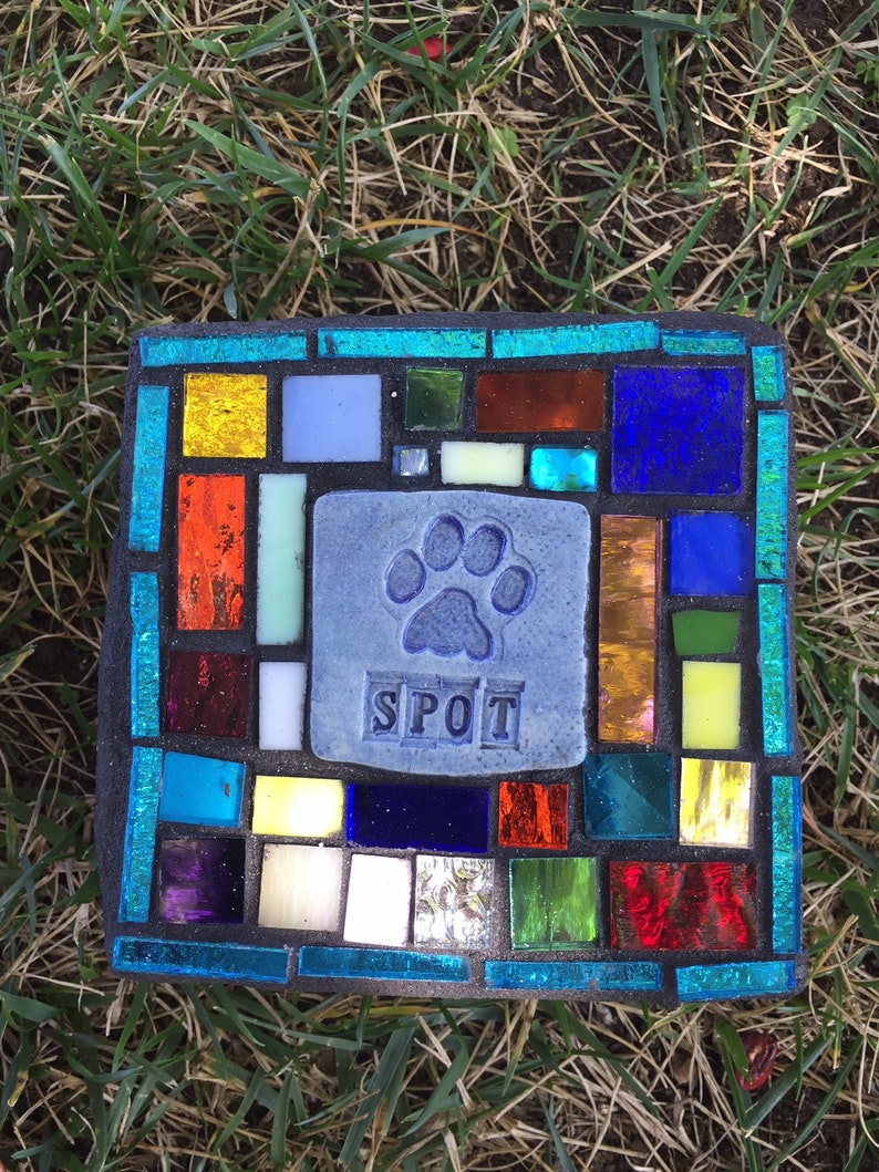 Pet Memorial Garden Step-Stone Custom Available