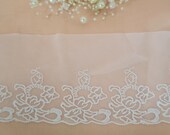 Cute filigree lace white flowers vintage
