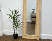 Evelyn - Rattan Wood Full Length Mirror 60 quot x 24 quot (150cm x 60cm)