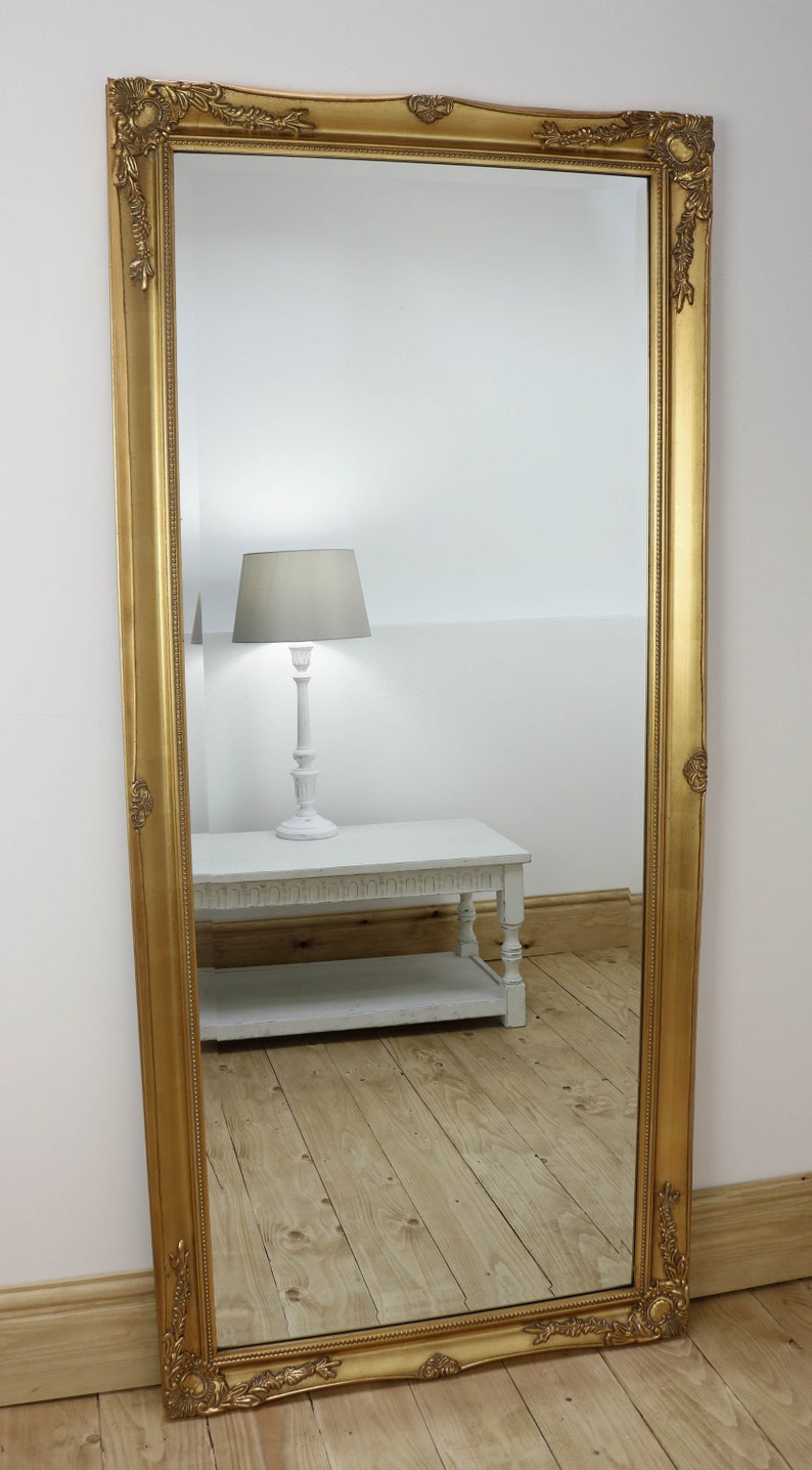 Isabella Gold Shabby Chic Full Length Mirror 66 X Etsy