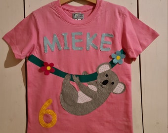 PRIPI*Camiseta de cumpleaños oso koala* bajo petición con nombre y número*