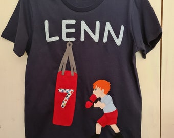 PRIPI*Camiseta de cumpleaños Boxer incl. número * con nombre si lo desea * Deporte *