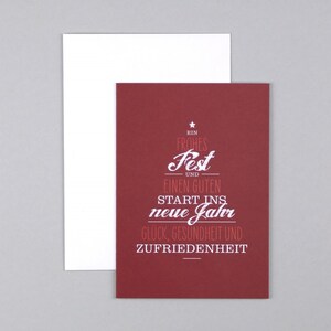 Weihnachtskarte, Frohe Weihnachten, Merry Christmas, Schriftbaum, Tannenbaum, Lettering, Grußkarte mit Umschlag // Klappkarte Klaus